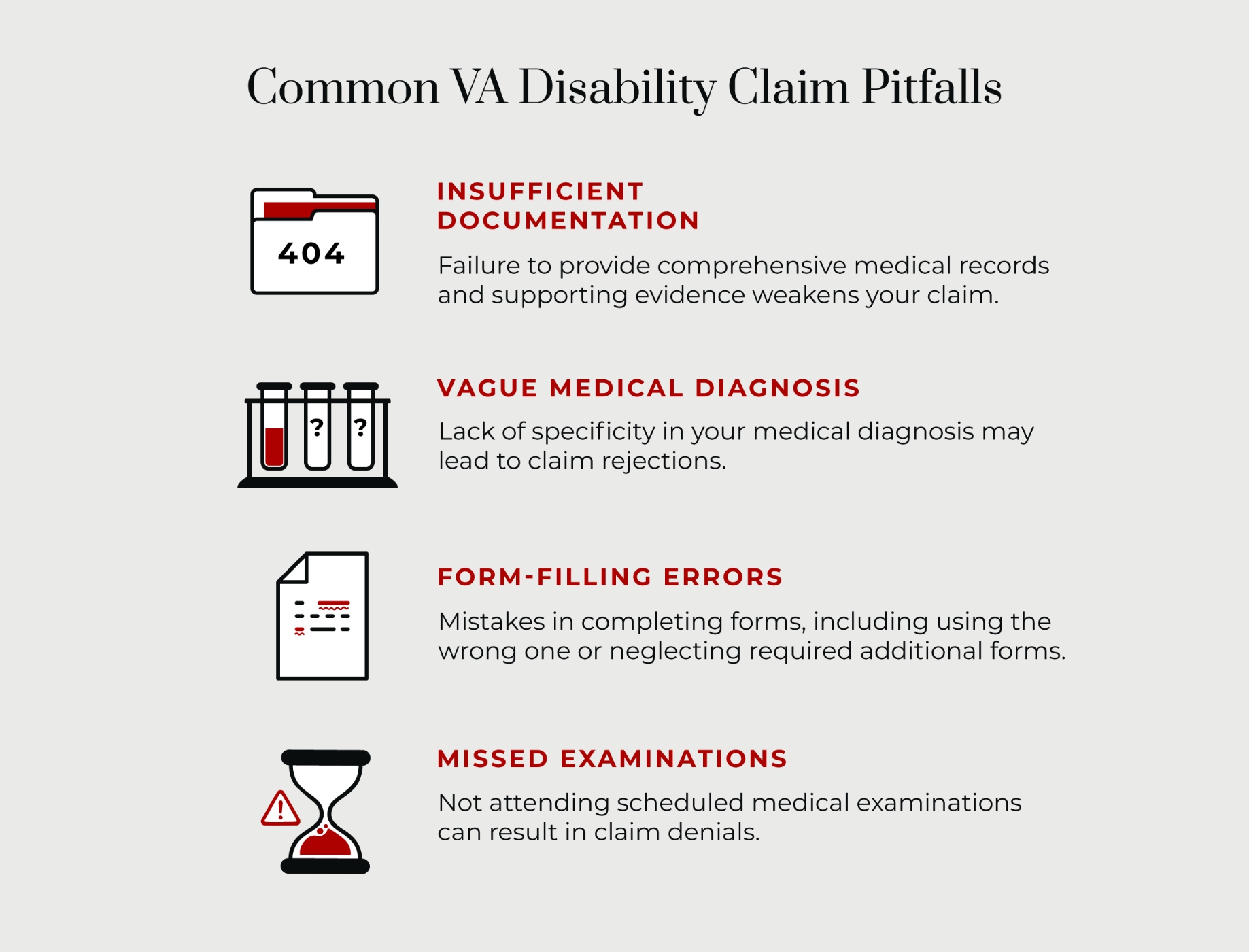 common VA disability claim pitfalls