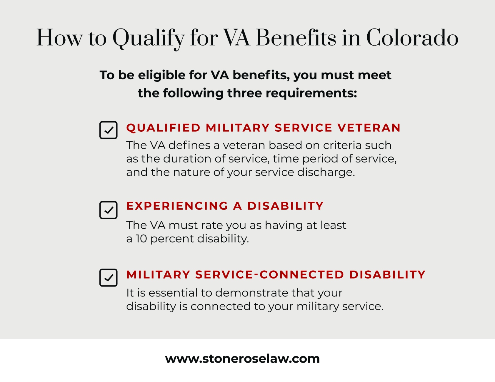 how to qualify for VA benefits in Colorado
