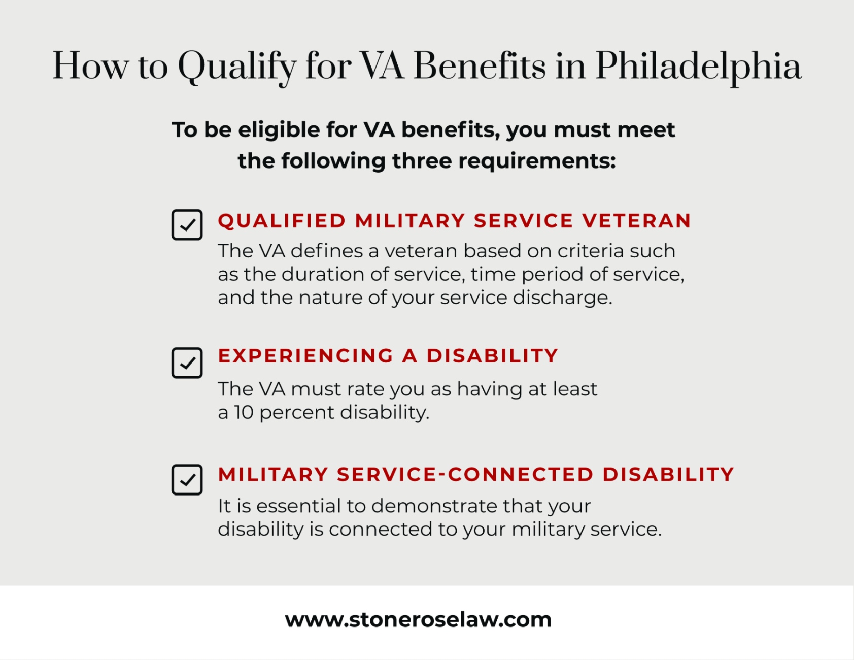 how to qualify for VA benefits in Philadelphia