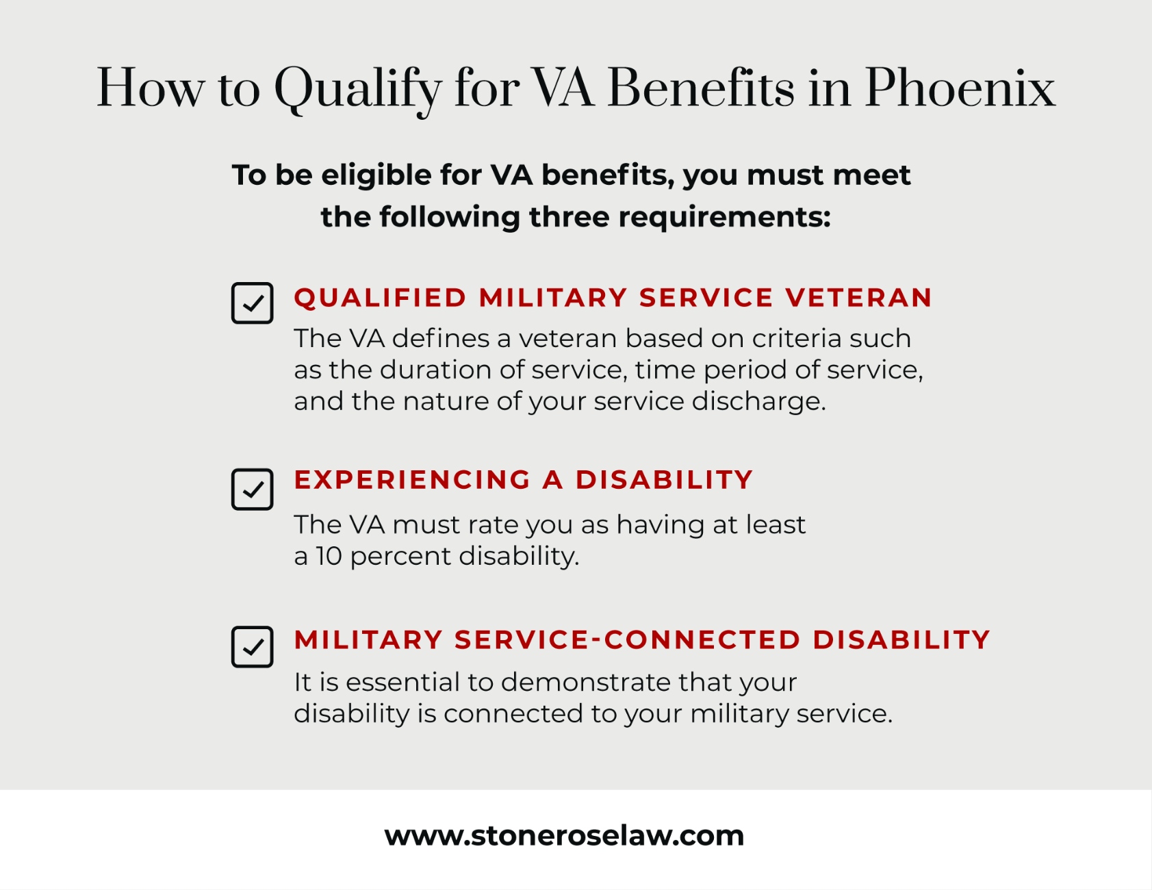 How to qualify for VA benefits in Phoenix