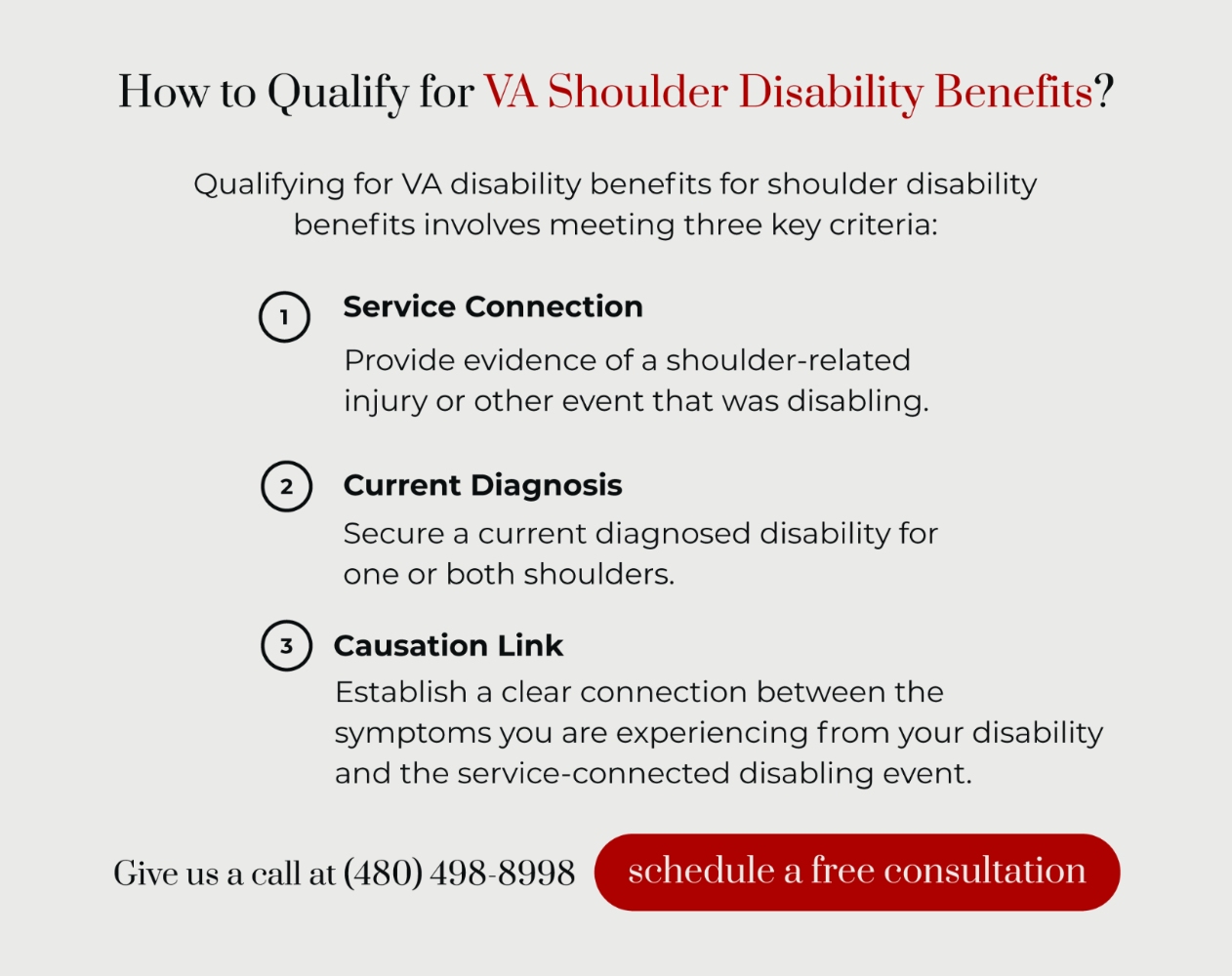 How to qualify for VA shoulder disability benefits