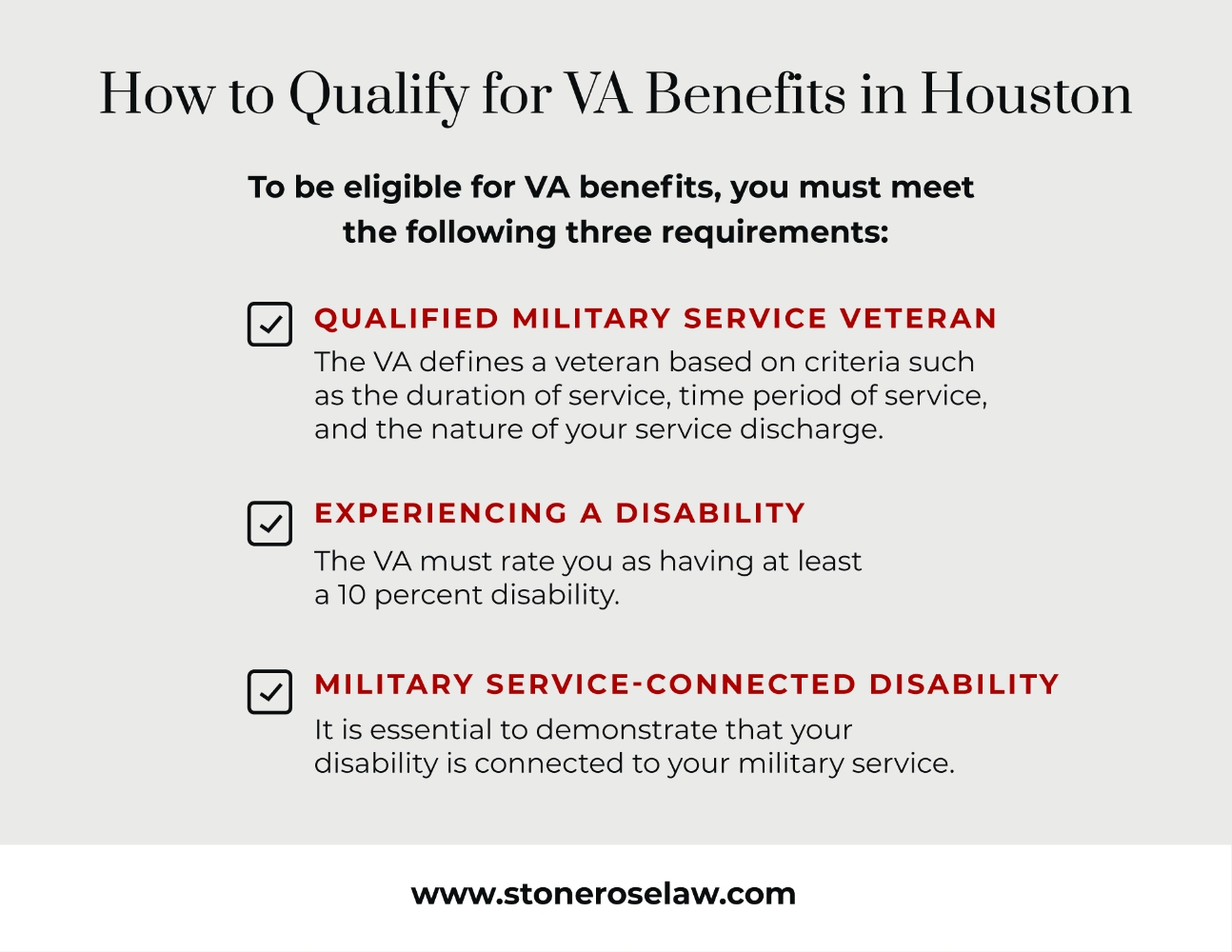 How to qualify for VA benefits in Houston