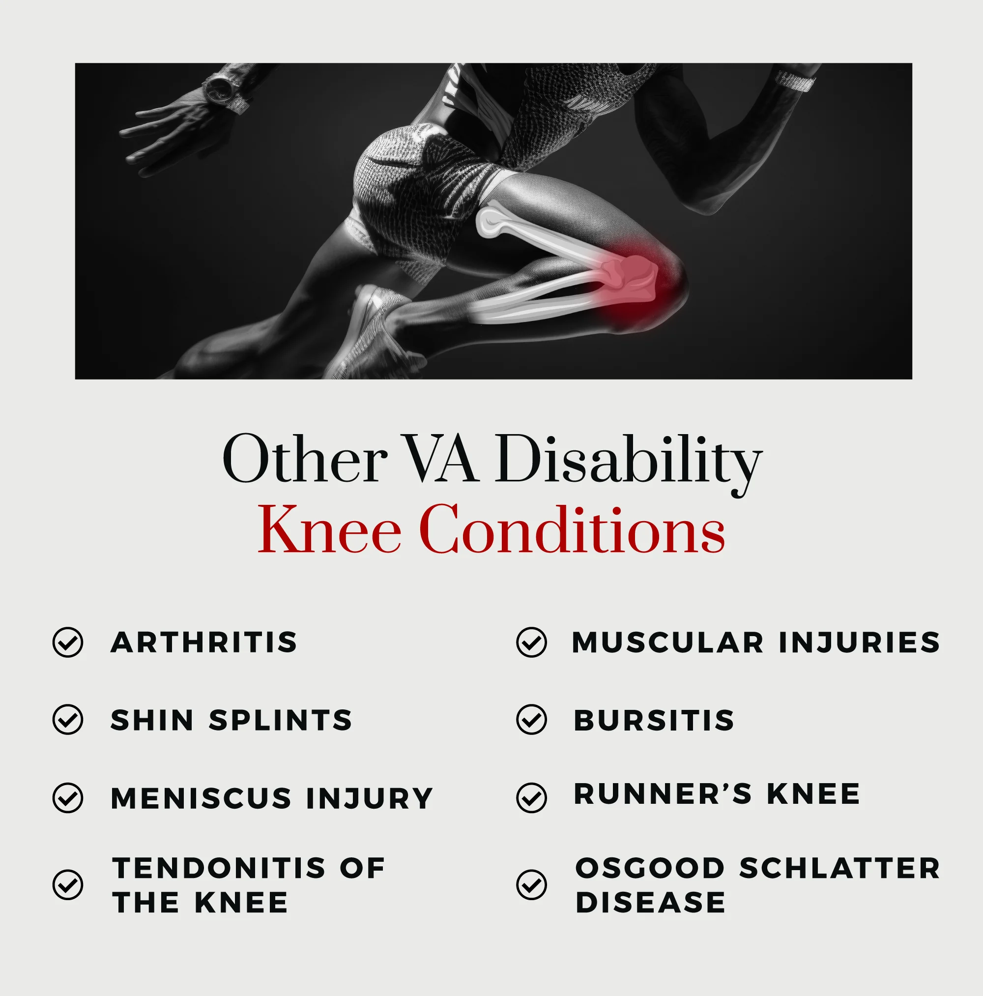 other va disability knee conditions
