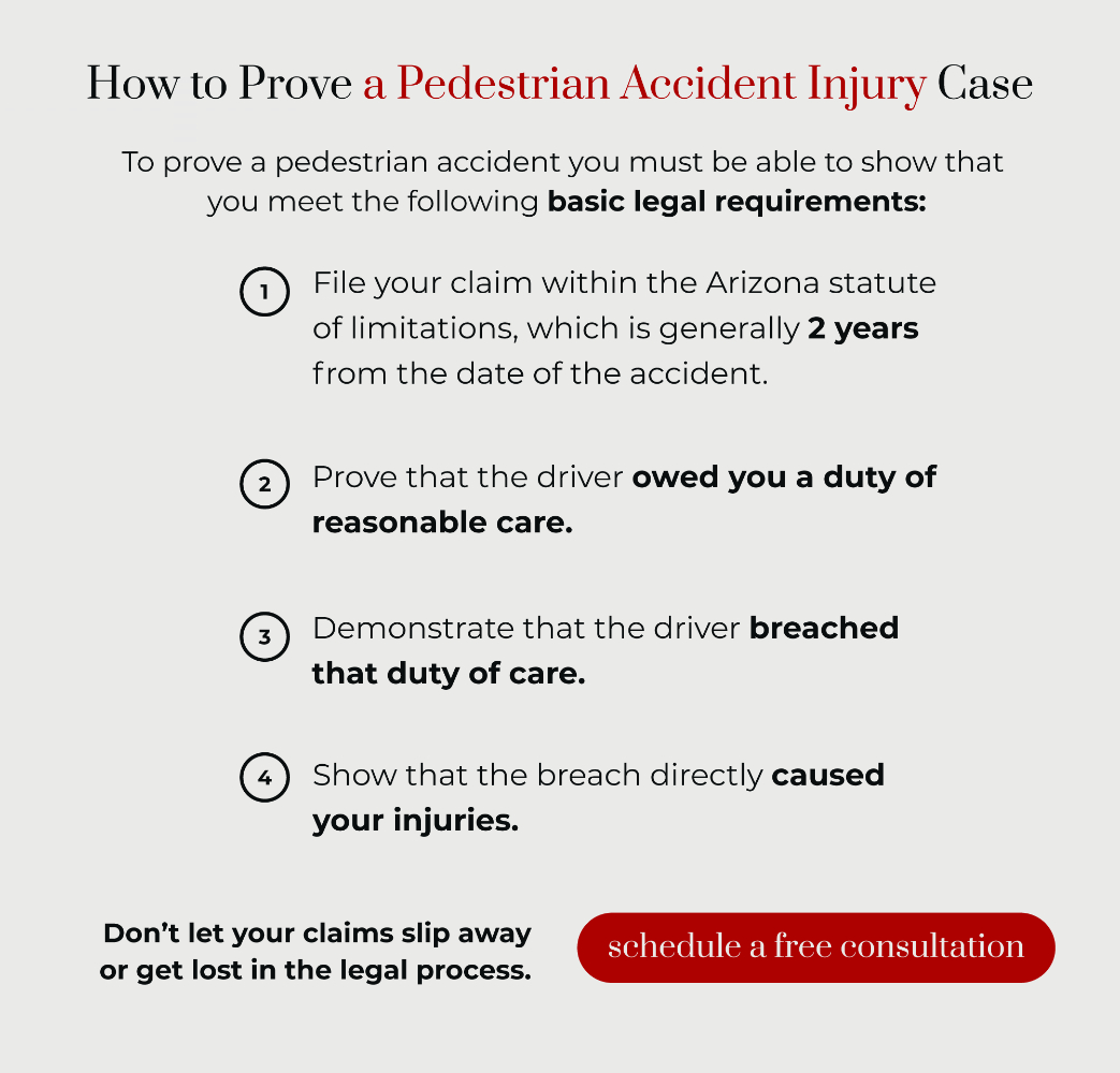How to prove a pedestrian accident injury case