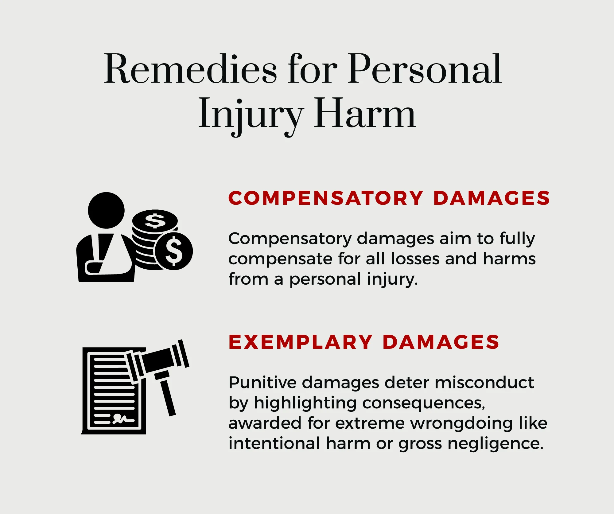 remedies for personal injury harm