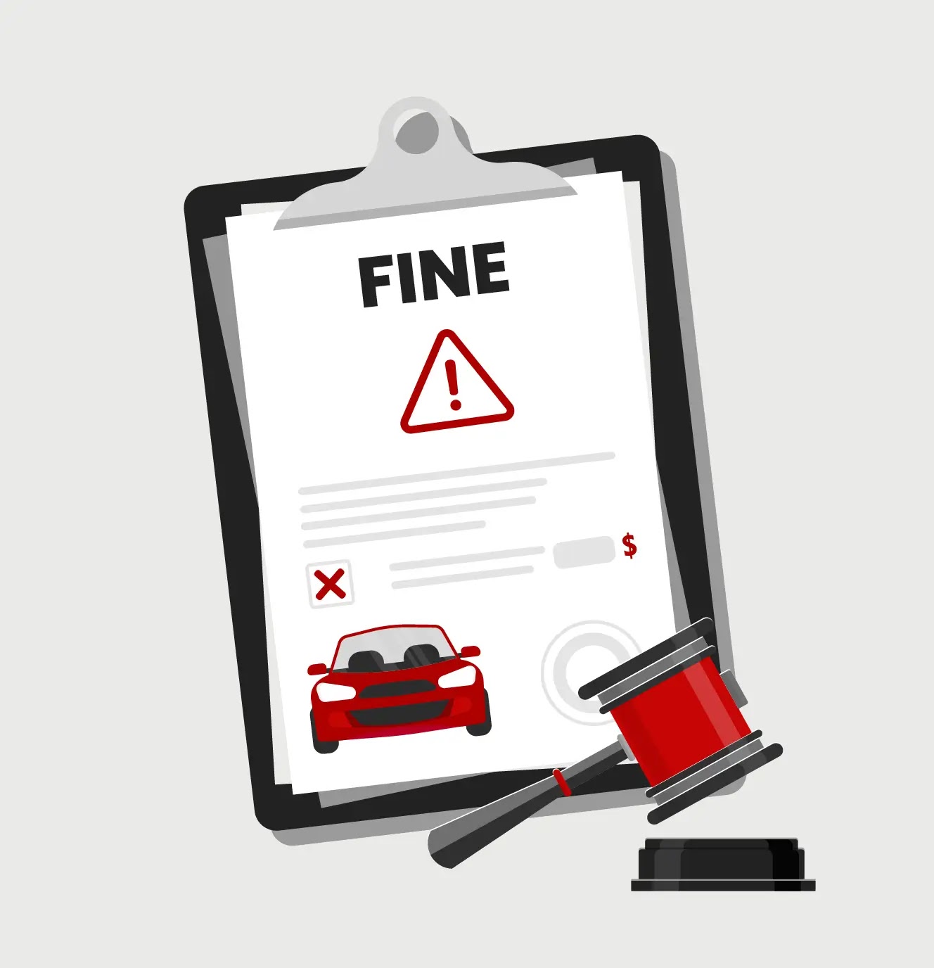 car accident fine