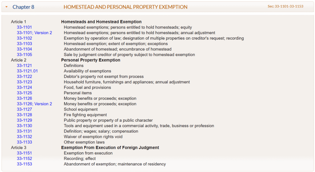 A screenshot of the Federal Rules of Bankruptcy codes.